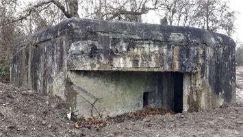 Ligne Maginot - 415 - RIEBEL - (Casemate d'infanterie) - L'entrée et le créneau FM de défense rapprochée équipé d'une trémie type A