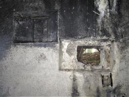 Ligne Maginot - 415 - RIEBEL - (Casemate d'infanterie) - Niche à lampe et créneau FM de défense de l'entrée