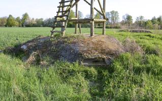Ligne Maginot - COUR D'ANGLETERRE 1 - (Blockhaus pour arme infanterie) - Vue du coté créneaux.
Le second blockhaus est visible à l'arriere plan (Cour d'Angleterre 1)