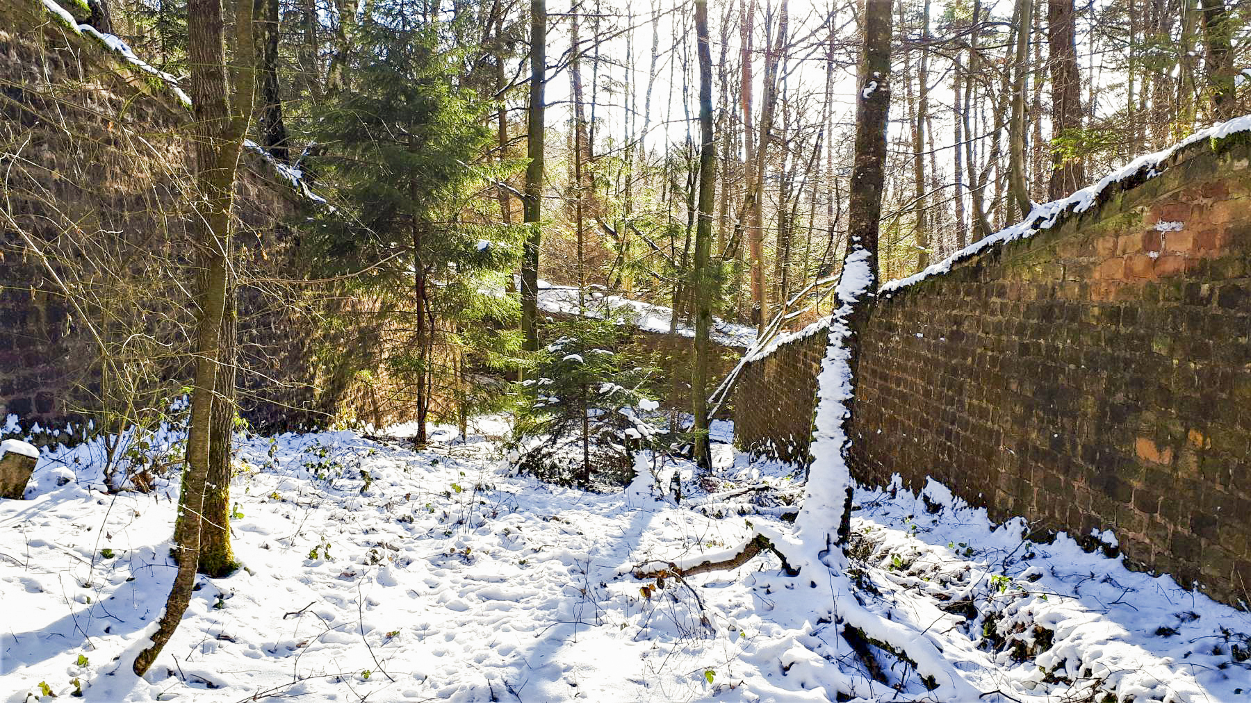 Ligne Maginot - HOCHWALD (FOSSé ANTICHAR DU) - (Obstacle antichar) - Raccordement entre le fossé de la casemate C3 et celui de la casemate C2