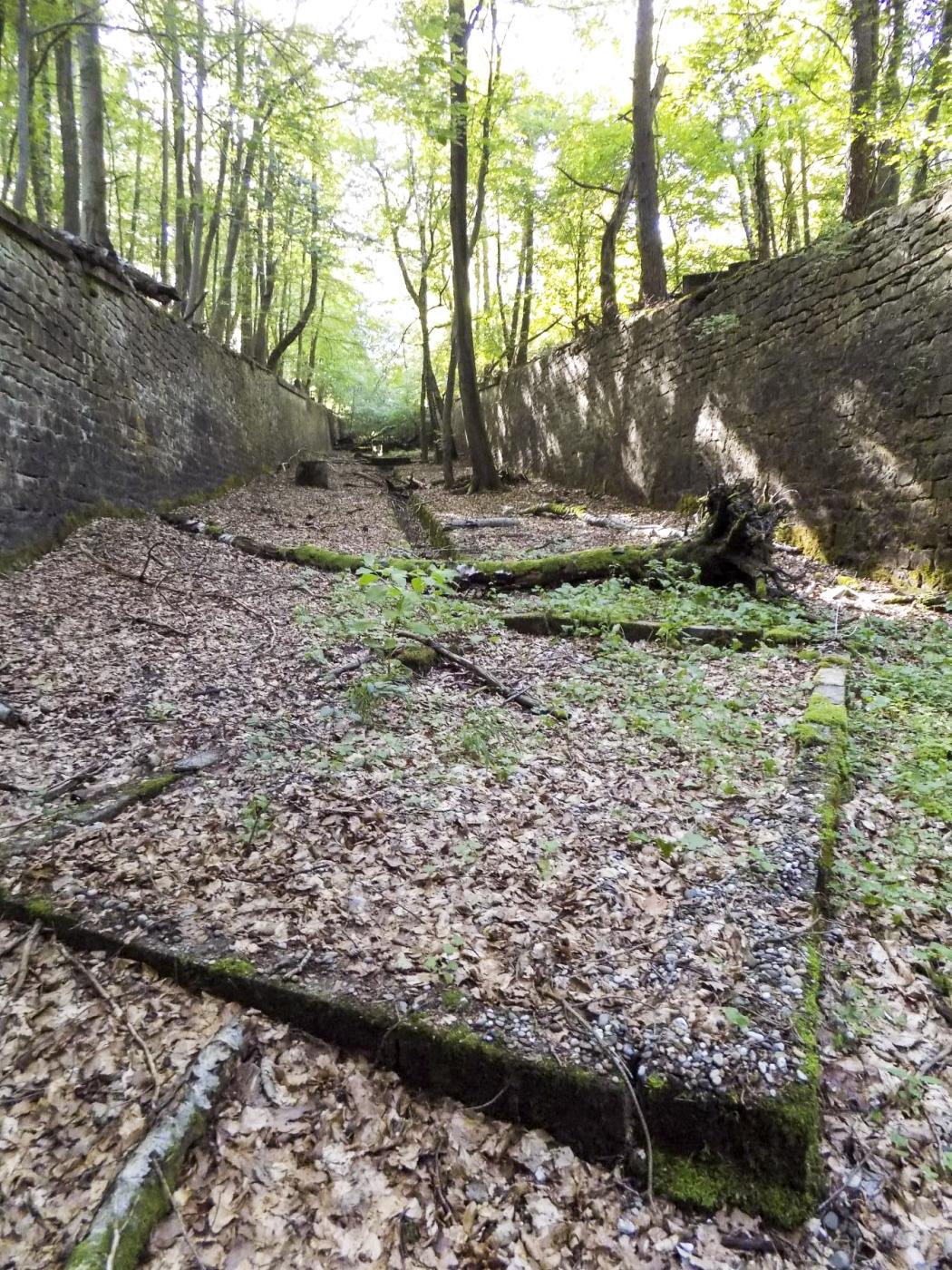 Ligne Maginot - HOCHWALD (FOSSé ANTICHAR DU) - (Obstacle antichar) - Fondation présente dans le fosse entre C5 et C6 - JL
