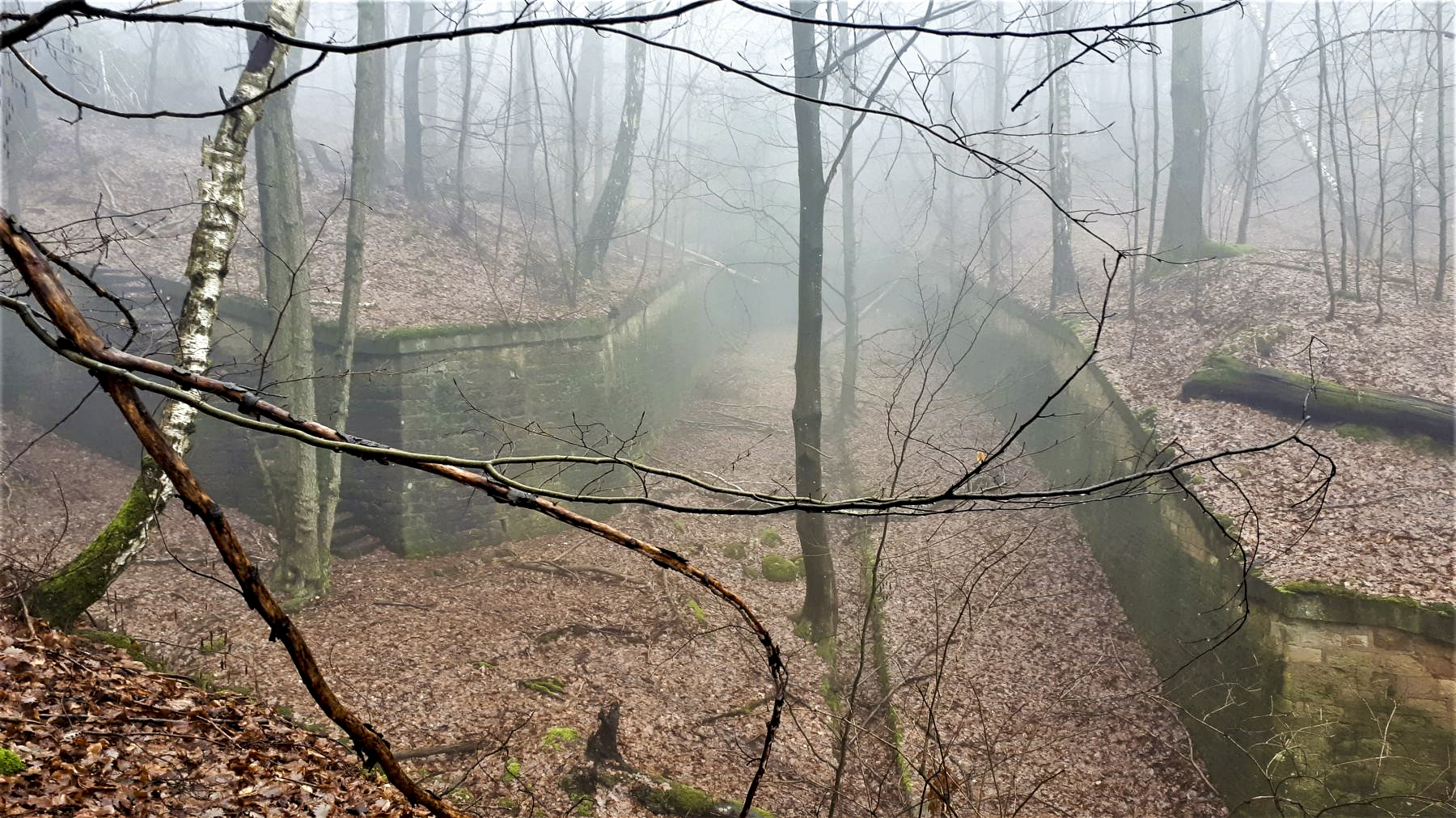 Ligne Maginot - HOCHWALD (FOSSé ANTICHAR DU) - (Obstacle antichar) - Raccordement entre le fossé de la casemate C6 et celui de la casemate C7
