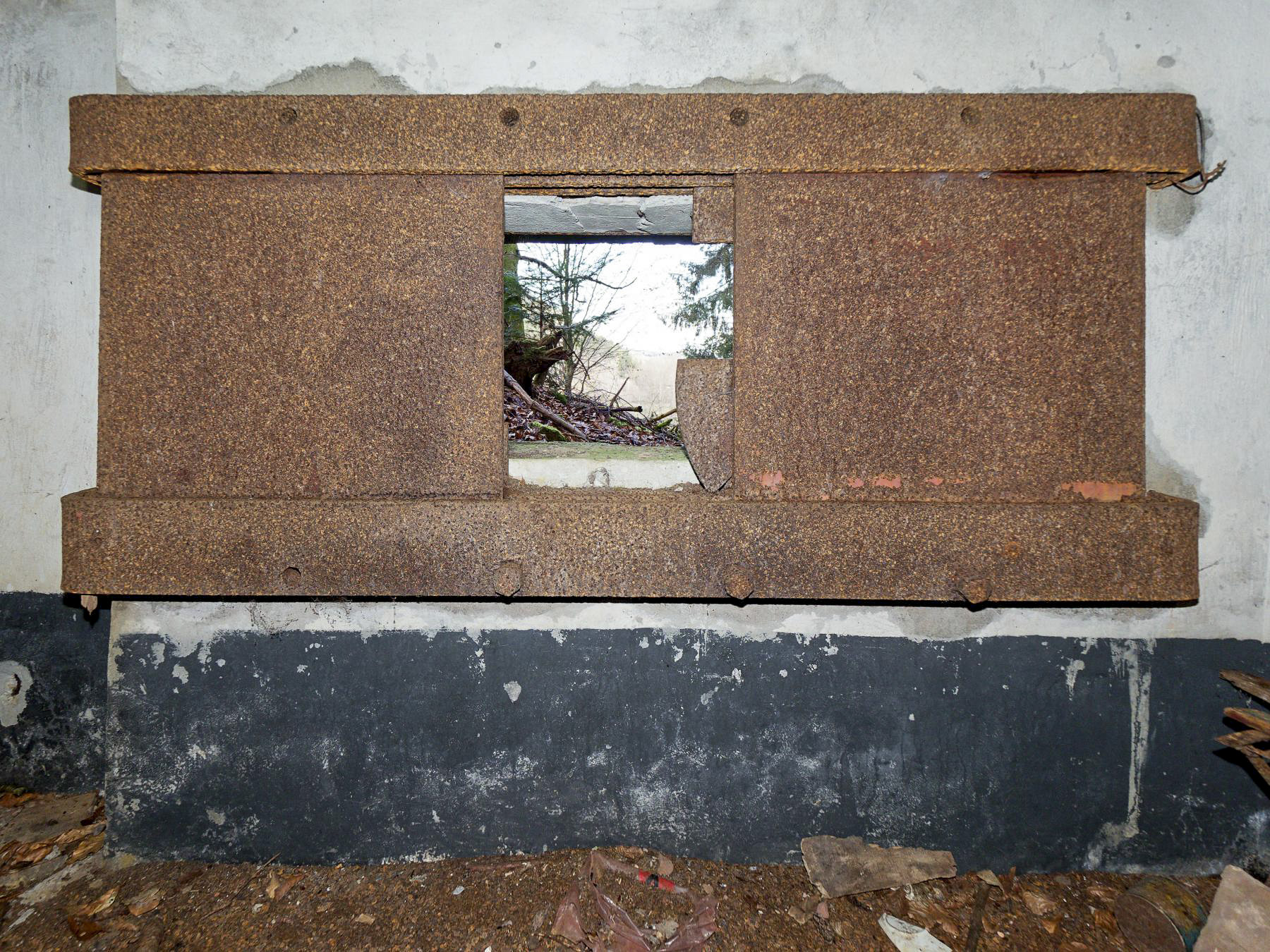 Ligne Maginot - NEUWEIHER 1 - (Blockhaus pour canon) - Plaque de blindage pour l'embrasure du canon