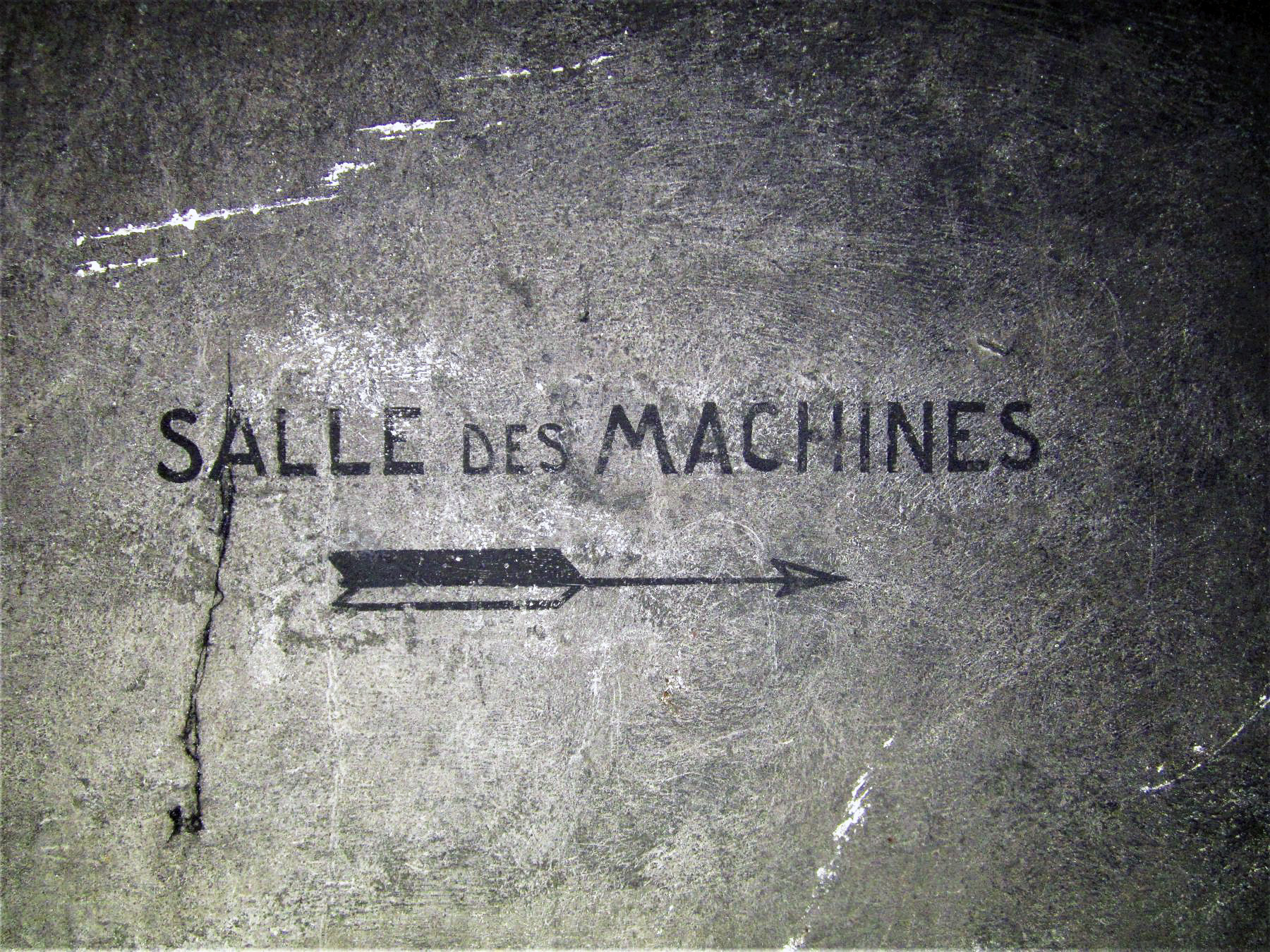 Ligne Maginot - ASCHBACH OUEST - (Casemate d'infanterie - Simple) - Etage inférieur
Inscription 'salle des machines' - Gregory Fuchs