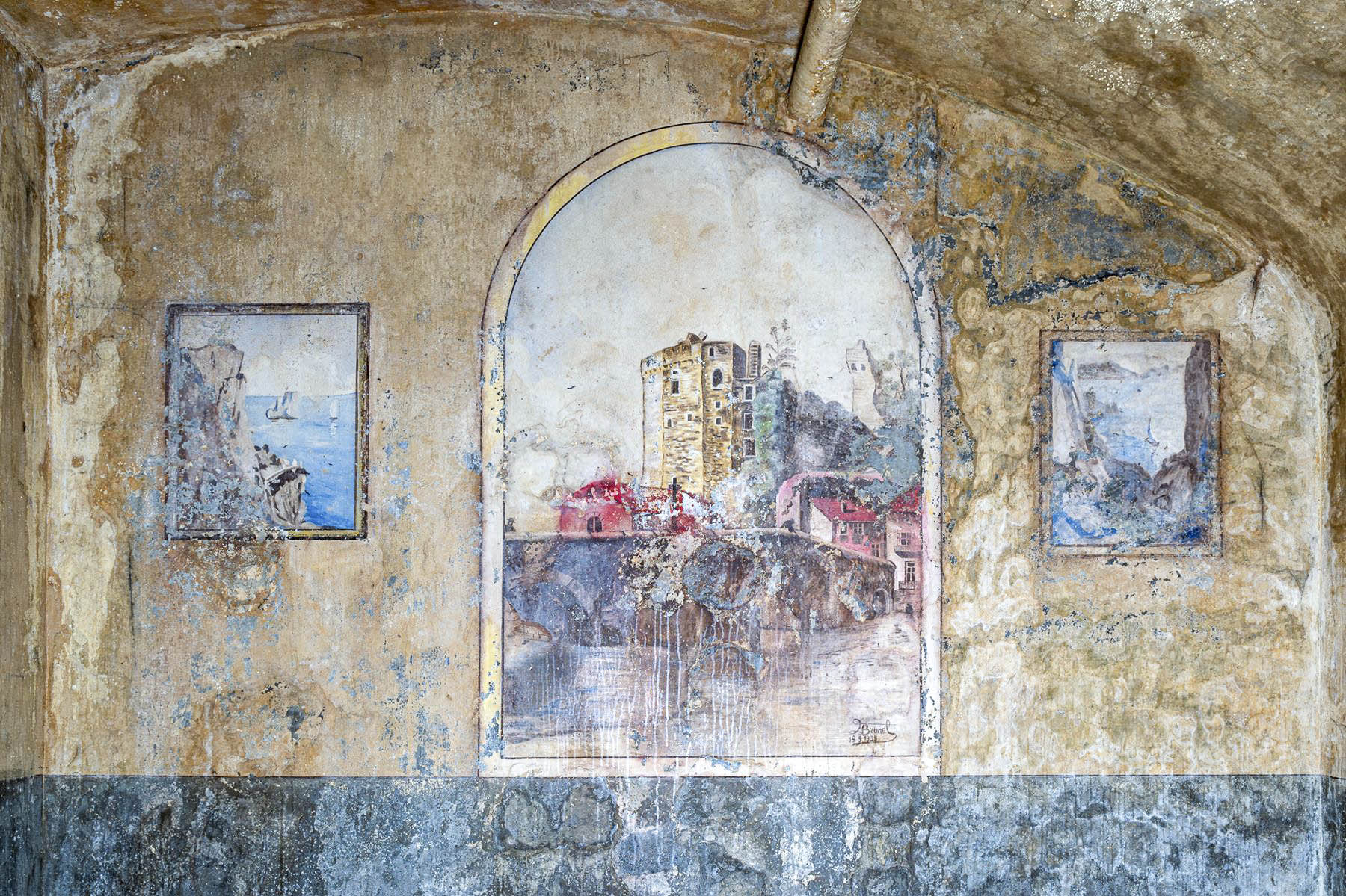 Ligne Maginot - MOLVANGE - A9 - (Ouvrage d'artillerie) - Peinture murale dans le PC de l'ouvrage - David Palmer