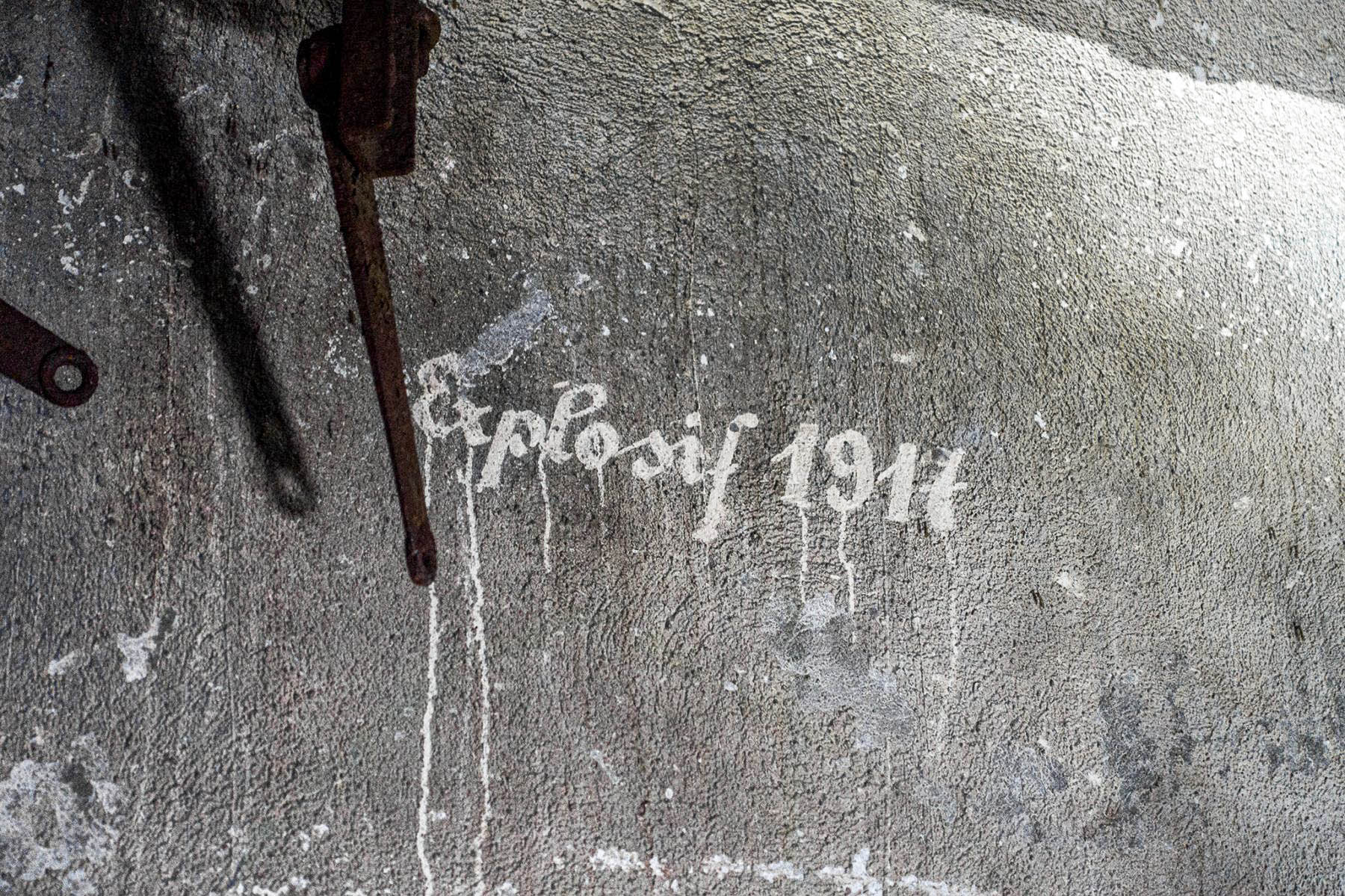 Ligne Maginot - BILLIG - A18 - (Ouvrage d'artillerie) - Bloc 4
Inscription sur le mur
 - David Palmer