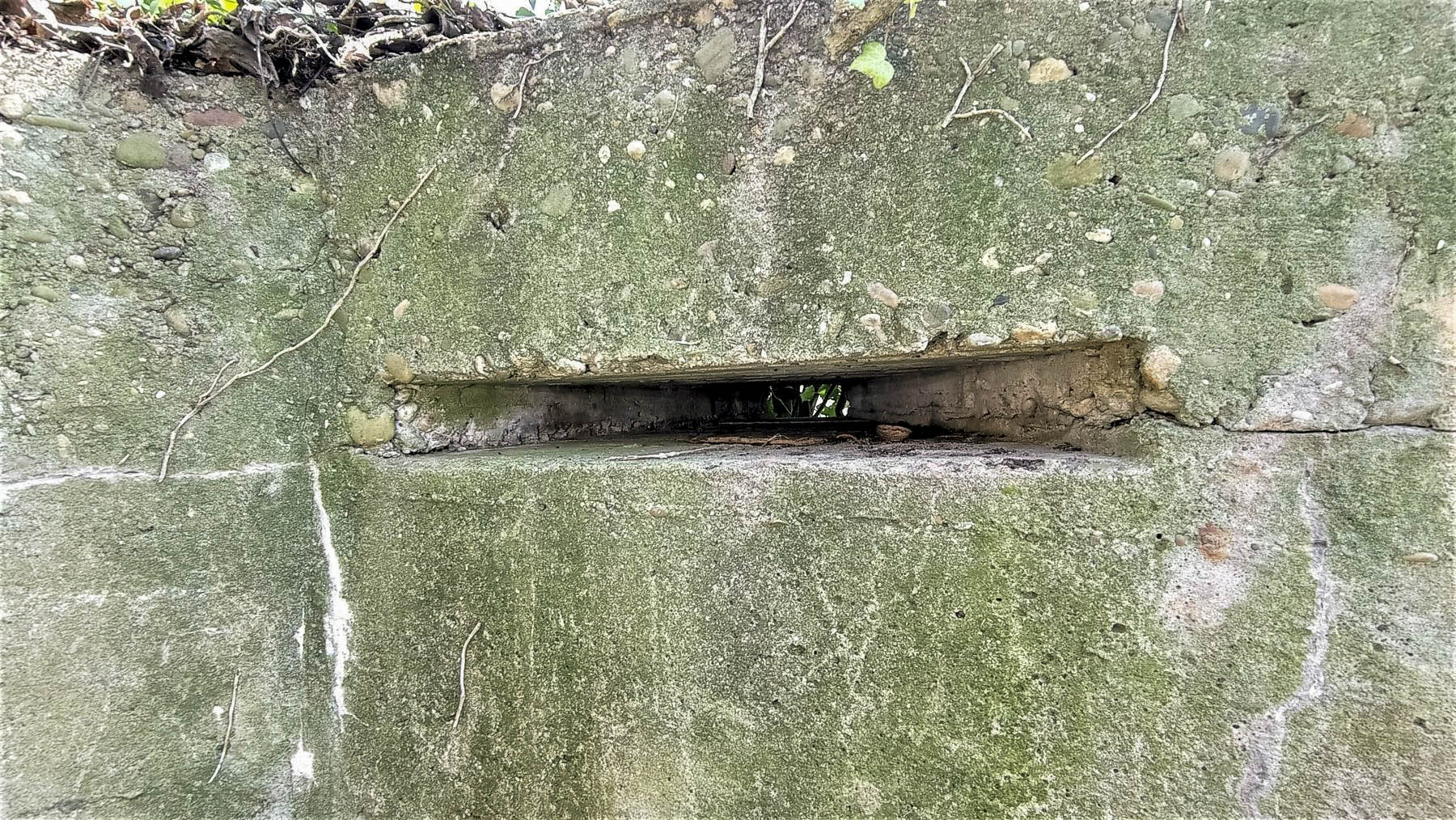 Ligne Maginot - KIRCHGRUBE SUD - (Blockhaus pour canon) - Détail d'un créneau d'observation - Baptiste GAUDIN