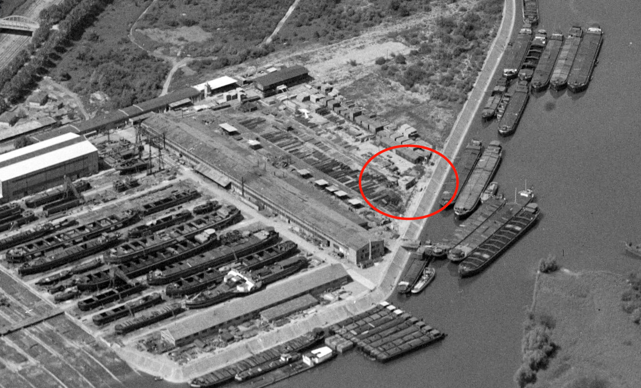 Ligne Maginot - 308A - PORT DU RHIN SUD 38 - (Blockhaus pour canon) -  - IGN - Géoportail 1949