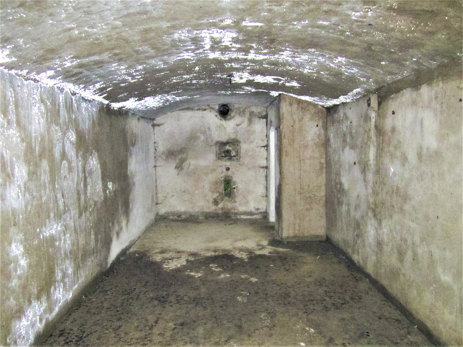 Ligne Maginot - BATTERIE DES PAYSANS - (Cuve pour canon) - Alvéole de stockage
L'enduit mural à été refait par les français