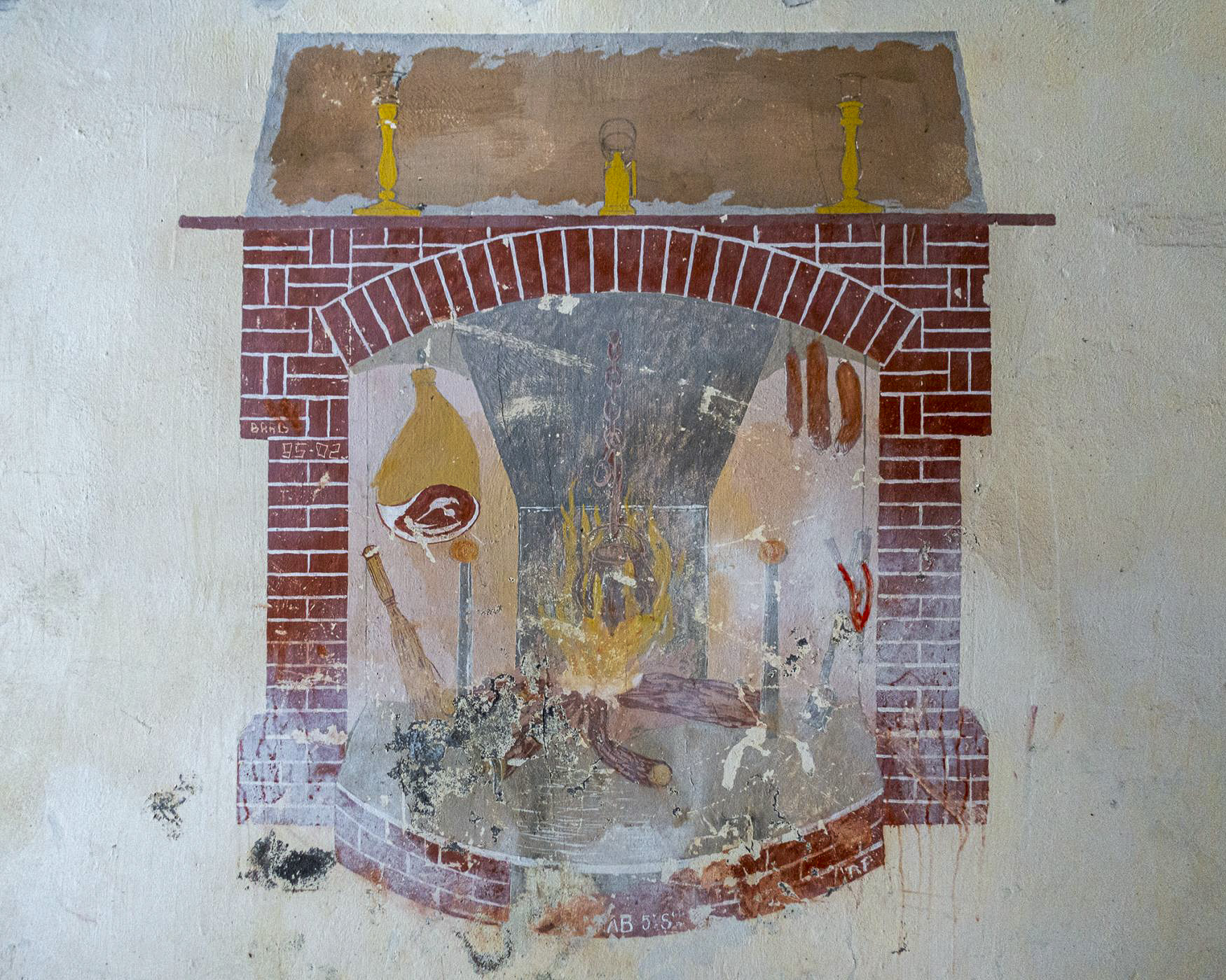 Ligne Maginot - LEMBACH - (Camp de sureté) - Peinture murale effectuée par la 5° section du 40° RAB - David Palmer