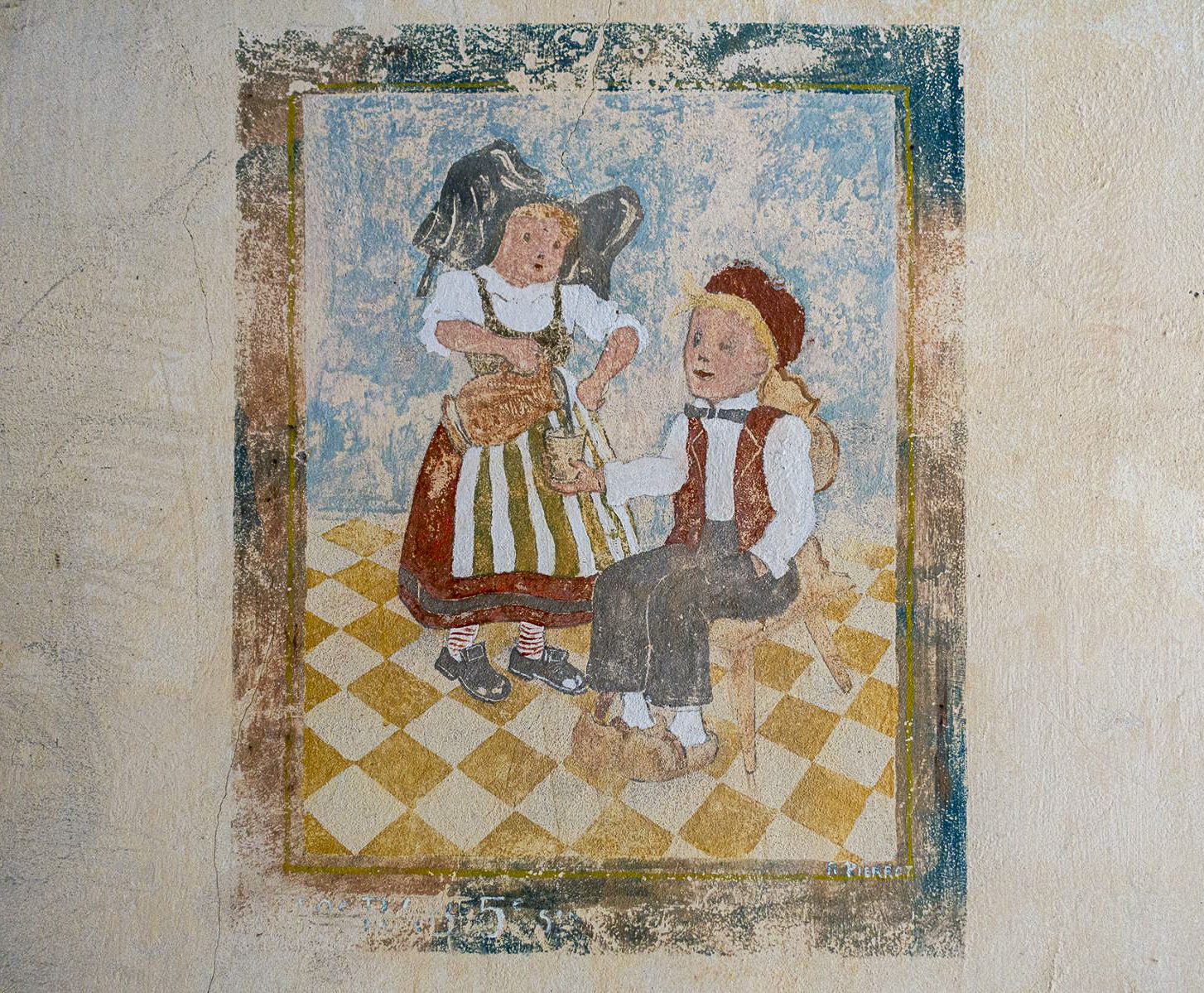 Ligne Maginot - LEMBACH - (Camp de sureté) - Tableau peint par la 5° section du 40° RAB - David Palmer