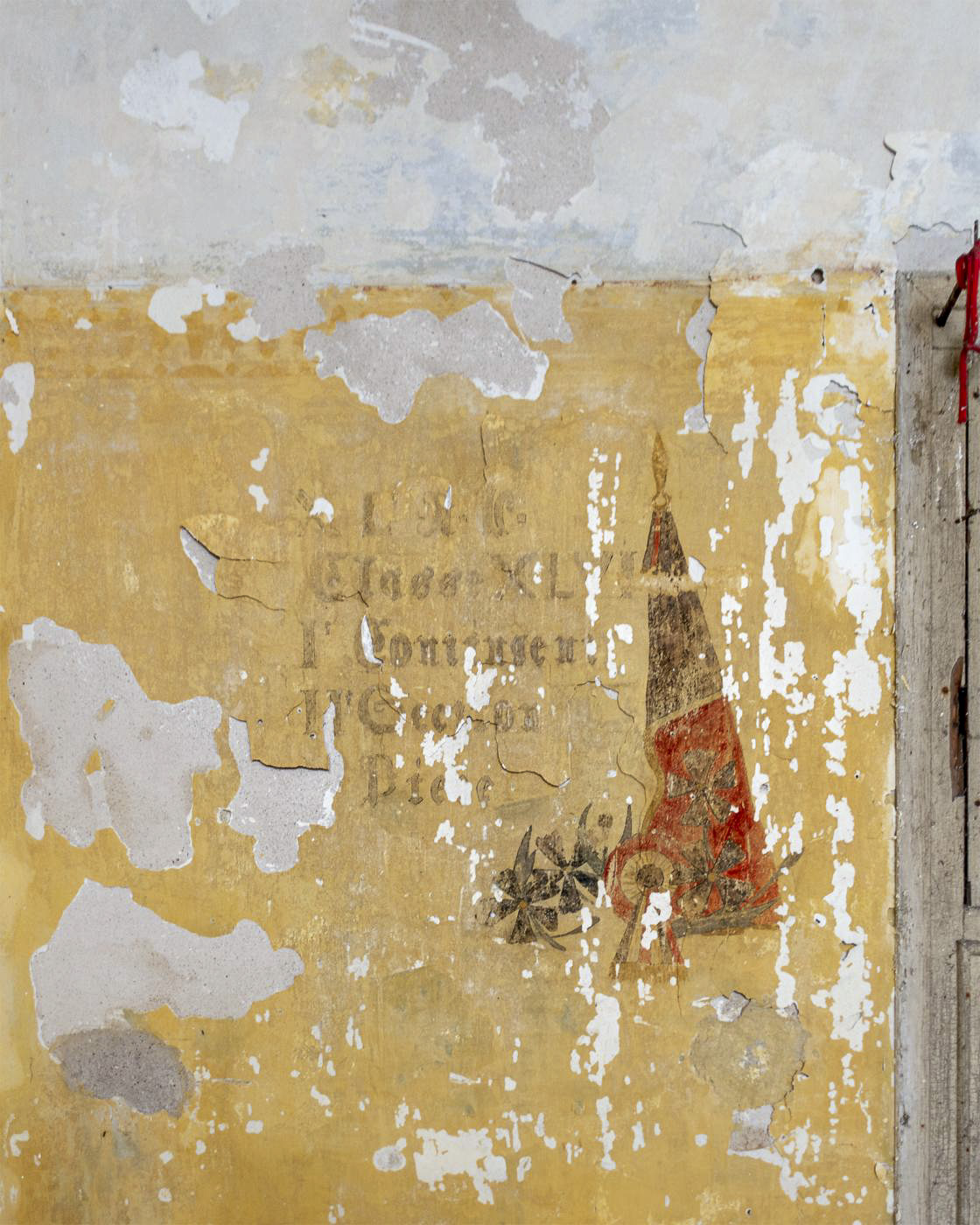 Ligne Maginot - LEMBACH - (Camp de sureté) - Dégradation de la peinture murale précédente - David Palmer