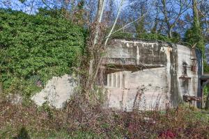 Ligne Maginot - BRUNNWASSER OUEST - (Casemate d'infanterie - Simple) - Façade sud avec les deux créneaux