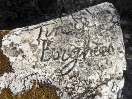 Ligne Maginot - CASTES RUINES (CR) (Ouvrage d'infanterie) - Tranchée ouest
Graffitis (Fin de Borgheas)