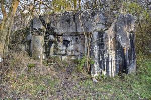 Ligne Maginot - B66 - OBERWEIDE - (Blockhaus pour arme infanterie) - Façade ouest avec ce qui semble avoir été le créneau FM