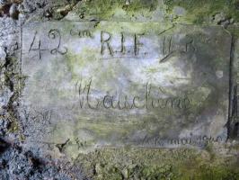 Ligne Maginot - MAUCHENE - (Abri) - Petite plaque du 42° RIF