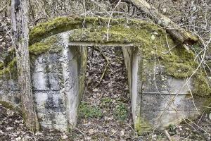 Ligne Maginot - BOIS DE DESSENHEIM SUD 5 - (Abri) - Mur d'entrée, les tôles métros de couverture ont disparu