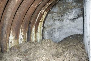 Ligne Maginot - BOIS DE DESSENHEIM SUD 6 - (Abri) - Partie construite par les français, au fond à droite l'entrée de l'abri ex-allemand
