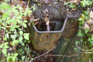 Ligne Maginot - GRUNHUTTE 4 - (Cuve pour arme d'infanterie) - Détail de la cheminée d'évacuation avec son blindage de protection