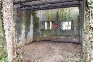 Ligne Maginot - GEISPITZEN - (Stand de tir) - Partie ouverte du bâtiment Est, coté champ de tir avec ses deux créneaux