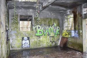 Ligne Maginot - GEISPITZEN - (Stand de tir) - Intérieur de la partie fermée (coté droit de la porte)