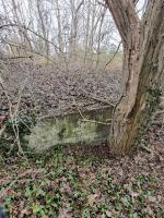 Ligne Maginot - KEMBS NORD 8 - (Blockhaus pour arme infanterie) - Complètement enseveli, on ne voit que le haut du côté droit (vers Kembs). 