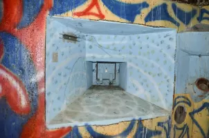 Ligne Maginot - 88 - STETTEN - (Casemate d'infanterie - Double) - Créneau de défense rapprochée de la chambre de tir canon