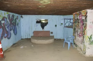 Ligne Maginot - 88 - STETTEN - (Casemate d'infanterie - Double) - Chambre de tir canon de 47 sur affût crinoline.