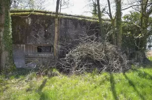Ligne Maginot - Blockhaus STG 90 - Helfrantzkirch Nord Ouest - Créneau de tir Canon Nord-est
Volet encore en place
