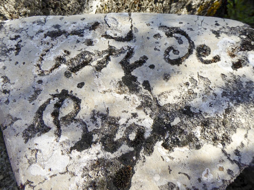 Ligne Maginot - CASTES RUINES (CR) (Ouvrage d'infanterie) - Tranchée ouest
Graffitis (Fin de Biagn...)