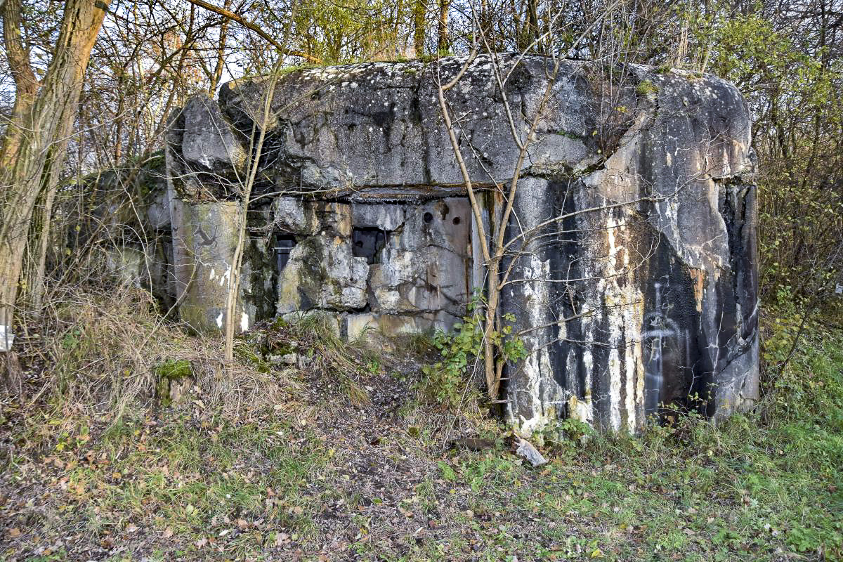 Ligne Maginot - B66 - OBERWEIDE - (Blockhaus pour arme infanterie) - Façade ouest avec ce qui semble avoir été le créneau FM