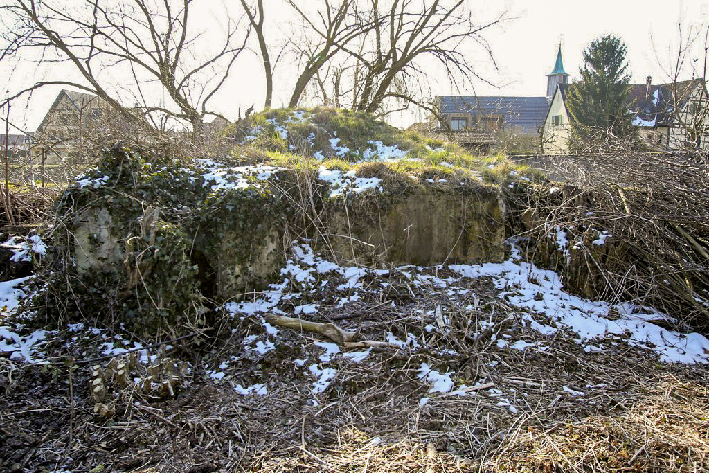 Ligne Maginot - ILLHAEUSERN 1 - (Blockhaus pour arme infanterie) - Vue façade arrière. Deux entrées