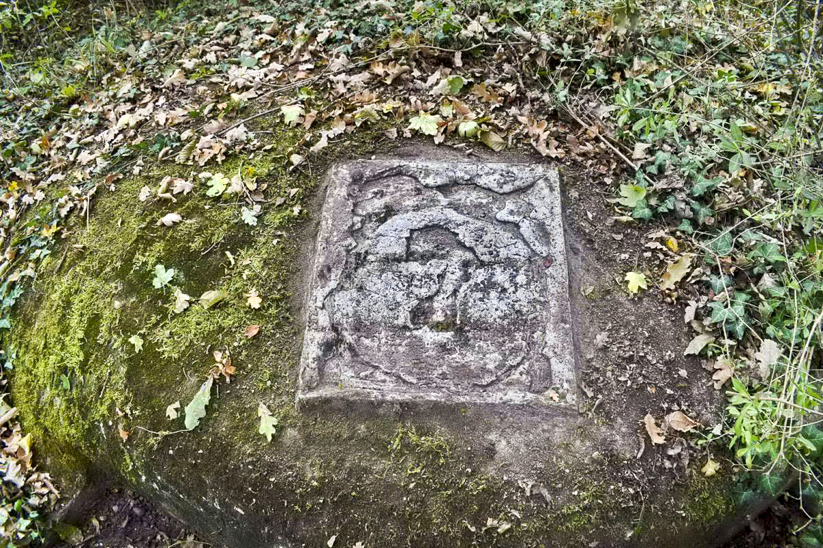 Ligne Maginot - BOIS DE DESSENHEIM EST 3 - (Blockhaus pour arme infanterie) - Détail de l'emplacement du cartouche