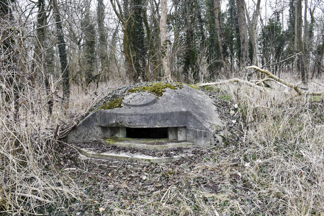Ligne Maginot - PAVILLON DE CHASSE 2 - (Blockhaus pour arme infanterie) - La coupole avec le blason et le cartouche