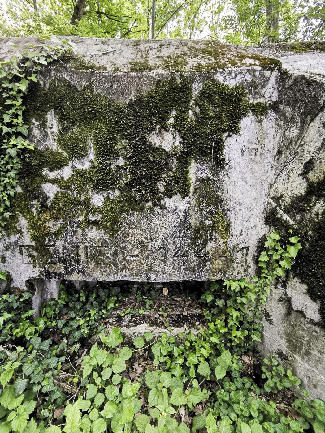 Ligne Maginot - B580 - KEMBS LOECHLE 2 - (Blockhaus pour arme infanterie) - Au dessus du créneau est indiqué 'Génie 144-1'. 