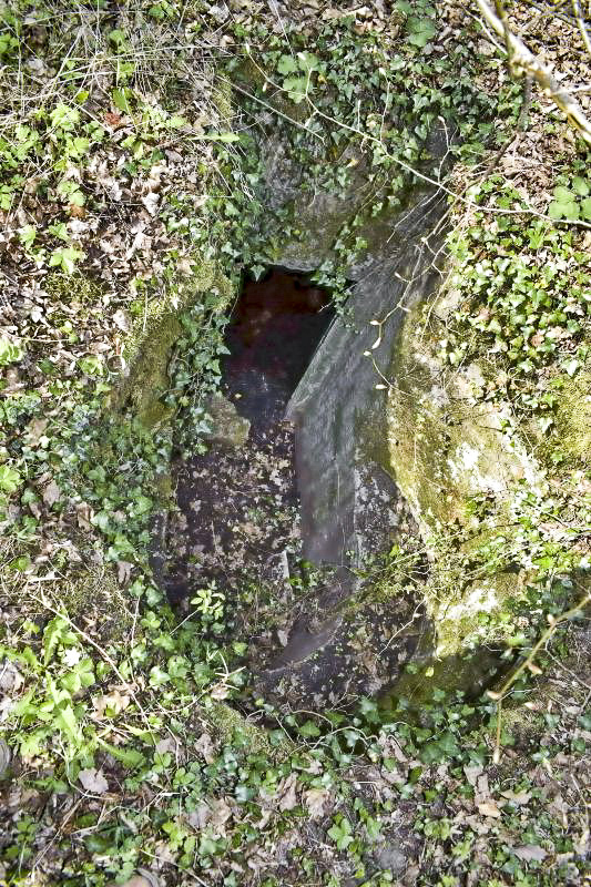 Ligne Maginot - PA DU CARREFOUR 243-4 - (Cuve pour arme d'infanterie) - Emplacement de la tourelle, vue du haut