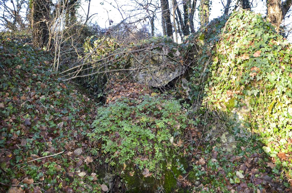 Ligne Maginot - PA PETIT-LANDAU 1 - (Blockhaus pour arme infanterie) - Couloir reliant les deux entrées entièrement effondré aux extrémités.