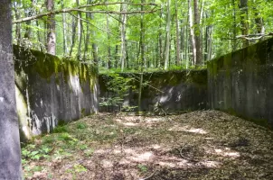 Ligne Maginot - STRENGWALD (BATTERIE DU) - (Position d'artillerie préparée) - Intérieur de l'encuvement 1 du canon de 240mm