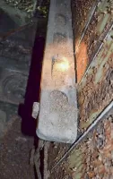 Ligne Maginot - STRENGWALD (BATTERIE DU) - (Position d'artillerie préparée) - PC de batterie
Détail du support des armes (6 alvéoles)
