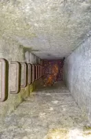 Ligne Maginot - STRENGWALD (BATTERIE DU) - (Position d'artillerie préparée) - Ecoulement des eaux usées
Intérieur du puits carré avec ces barreaux situé à coté du PC de batterie