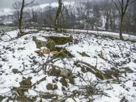 Ligne Maginot - BLOCHMONT SUD - (Blockhaus pour arme infanterie) - Vue générale sur l'entrée principale
En contrebas la route Kiffis-Ferrette. Sur la droite Kiffis. (Et la frontière Suisse)
