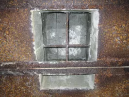 Ligne Maginot - VERRERIES (DES) - (Blockhaus pour arme infanterie) - Une curieuse réservation dans la dalle de toiture