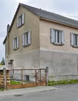 Ligne Maginot - E680 - BLOTZHEIM CENTRE 1A - (Blockhaus pour canon) -  Vue de la maison et du créneau de tir