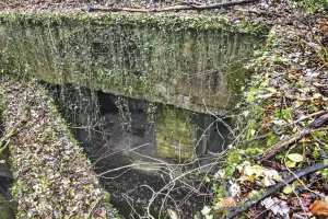 Ligne Maginot - FORT DE ROPPE - (Position d'artillerie préparée) - Le coffre du Saillant 4 détruit par l'explosion de 1932