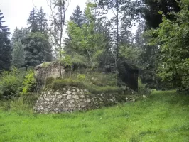 Ligne Maginot - B34 - GRANGES TAVERNIERS - (Blockhaus pour arme infanterie) - Situé dans son environnement dans un pré à l'arrière de la ferme.