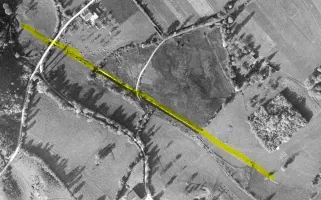 Ligne Maginot - DIVONNE - (Divers) - Tracé de l'amorce de fossé en extrémité haute