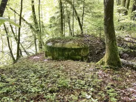 Ligne Maginot - F54 - LES TAVERNETTES 2 - HS108 - (Blockhaus pour arme infanterie) - L'ouvrage est en excellent état grâce à la mairie de Charvonnex qui a débroussaillé efficacement rendant l'ensemble accessible.