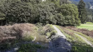 Ligne Maginot - L'ARPENAZ - (Divers) - Le torrent coule dans l'ancien fossé antichar