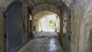 Ligne Maginot - BARBONNET - FORT SUCHET - (Ouvrage d'artillerie) - La porte d'entrée et le pont escamotable