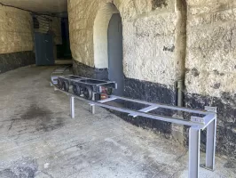 Ligne Maginot - BARBONNET - FORT SUCHET - (Ouvrage d'artillerie) - Le dispositif de manutention des obus de 155 modernisé
